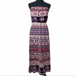 Earthbound Small Strapless Elephant Boho Dress
